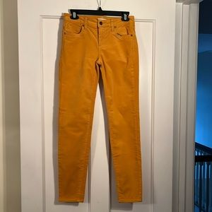 Canary Yellow corduroy Skinny Jeans